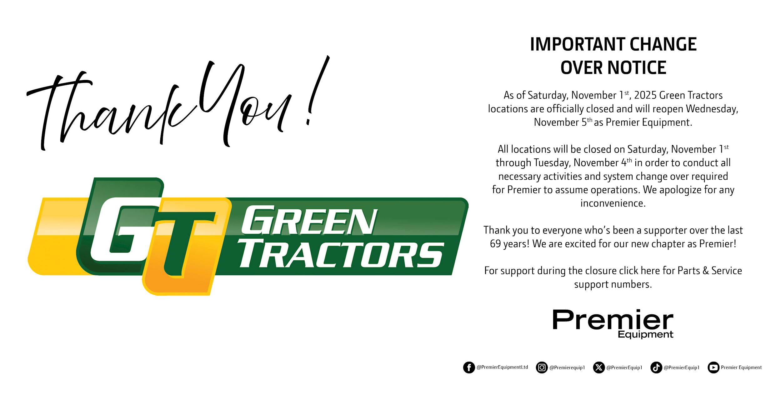GT / Premier Closure Banner